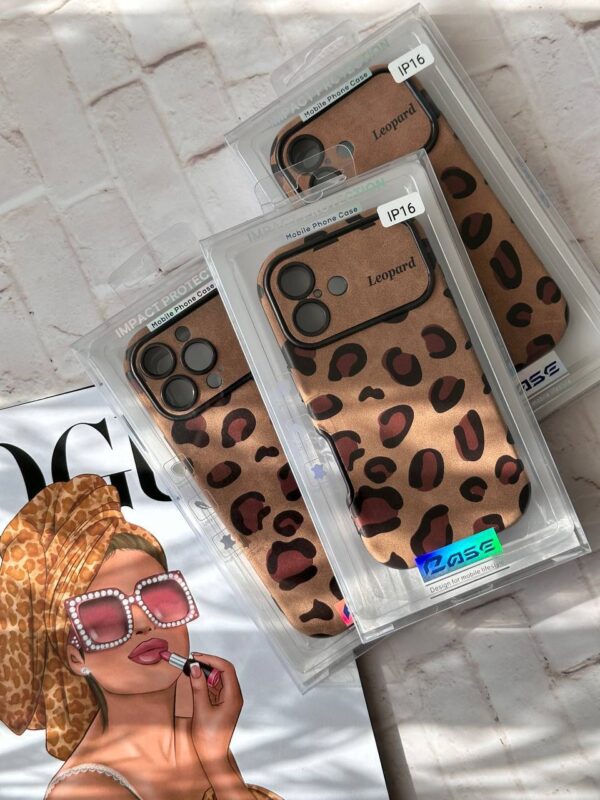 قاب گوشی آیفون Leopard مخملی - Image 4