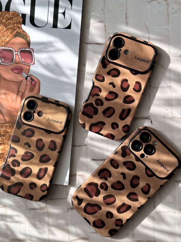 قاب گوشی آیفون Leopard مخملی - Image 5