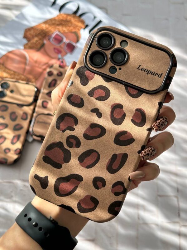 قاب گوشی آیفون Leopard مخملی - Image 2