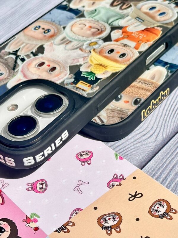 قاب گوشی آیفون آینه ای Labubu Mirror Case لوگو اصلی CS Series - Image 3