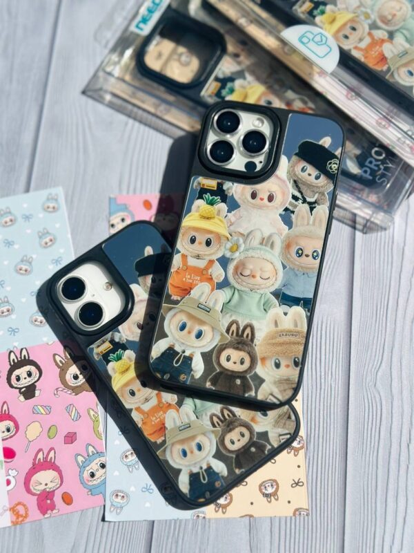 قاب گوشی آیفون آینه ای Labubu Mirror Case لوگو اصلی CS Series - Image 5