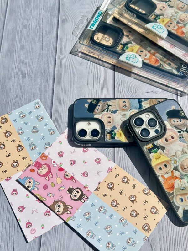 قاب گوشی آیفون آینه ای Labubu Mirror Case لوگو اصلی CS Series - Image 6