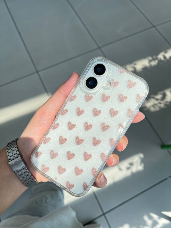 قاب گوشی آیفون قلب اکلیلی Heart Pattern Shine - Image 4