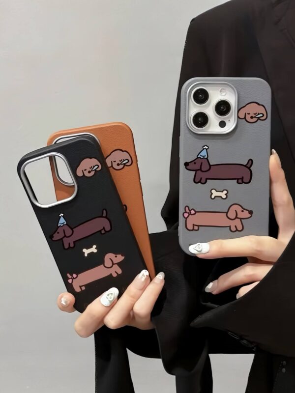قاب اندروید  Dachshund dog چرمی