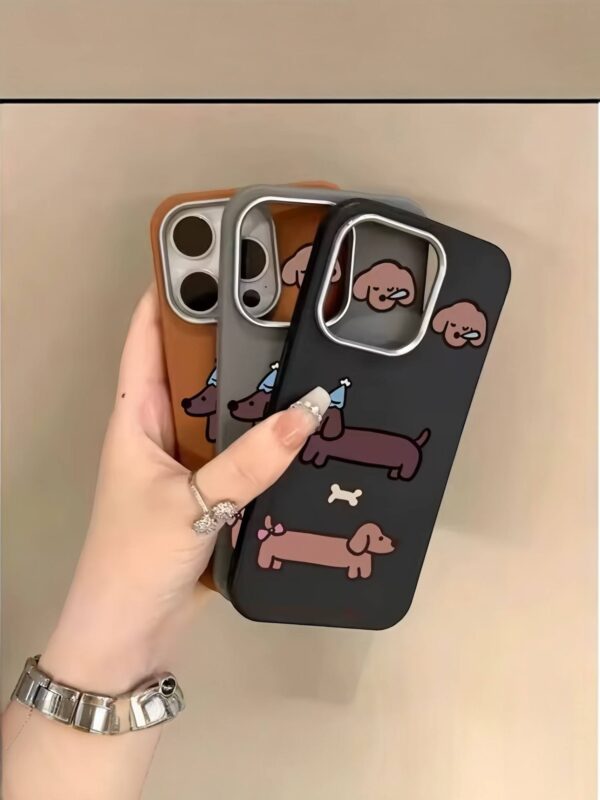 قاب ایفون Dachshund dog چرمی - Image 4