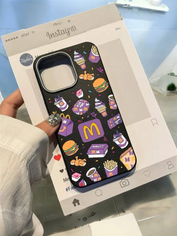 قاب  ایفون چرمی‌BTS MEAL - Image 2