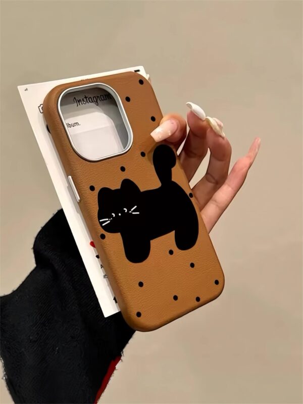قاب ایفون DOT CAT چرمی