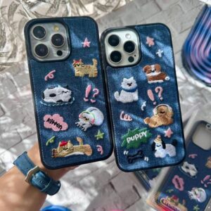 قاب ایفون جین Kitten & puppy