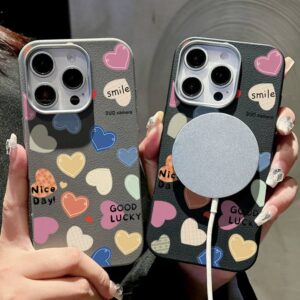 قاب اندروید Smile heart چرمی