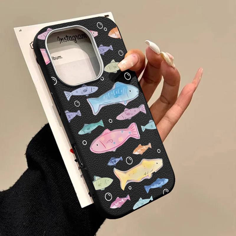 قاب اندروید چرمی COLORFUL FISHES - Image 2