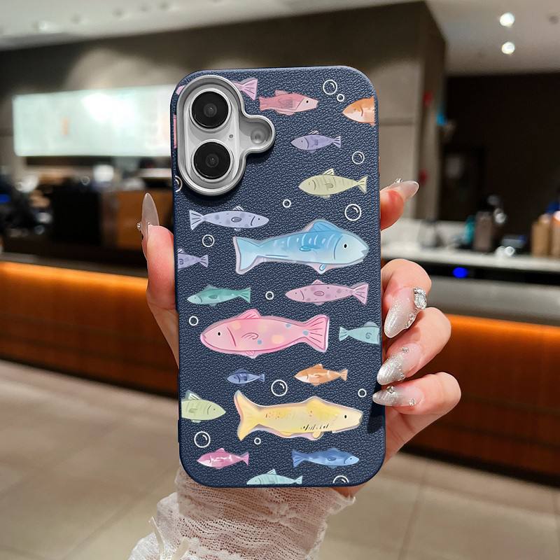 قاب اندروید چرمی COLORFUL FISHES - Image 4